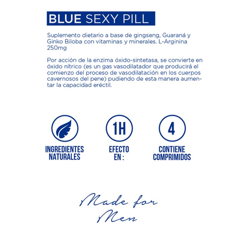 Blue Sexy Pill ( 4 unidades)