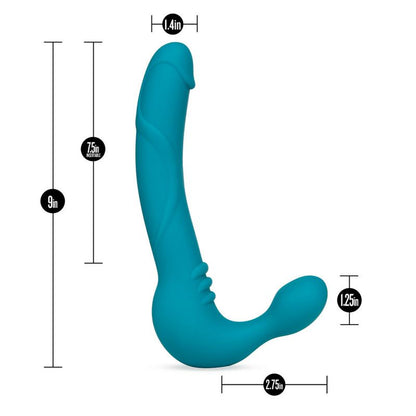 Temptasia - Luna - Strapless Silicone Dildo - Teal